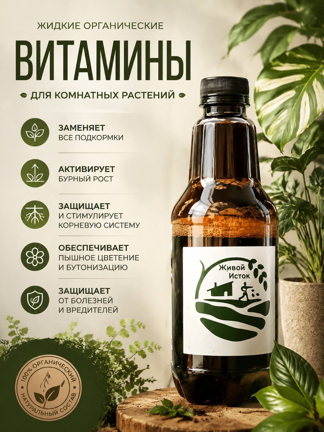 Новость | Жидкие органические витамины для комнатных растений