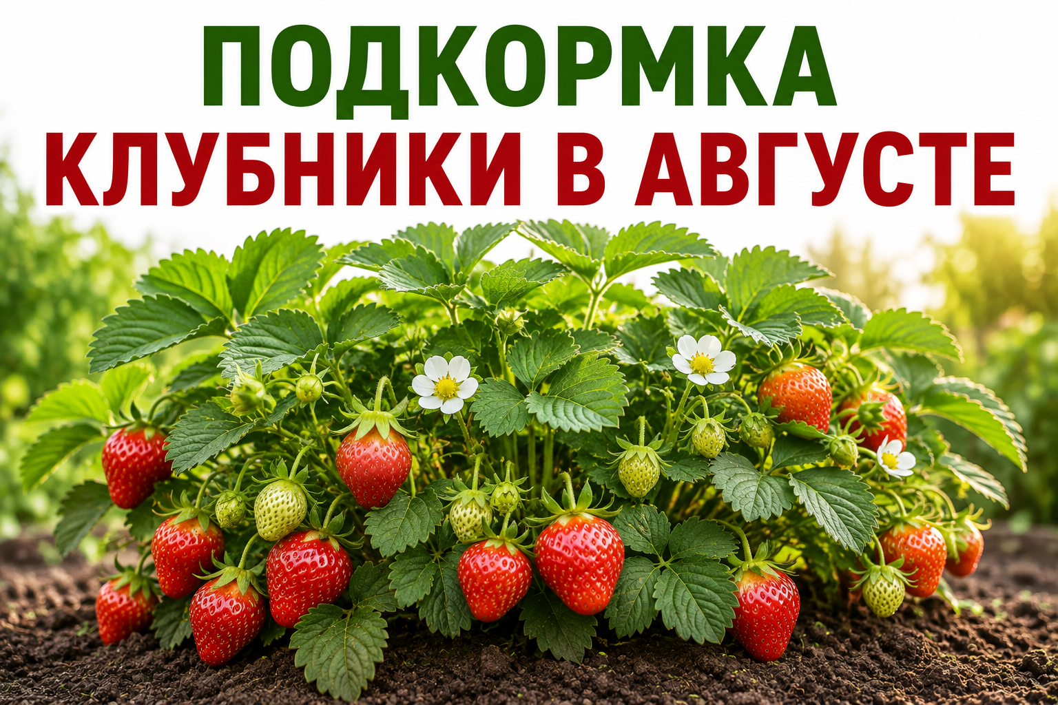 Статья | Подкормка клубники в августе