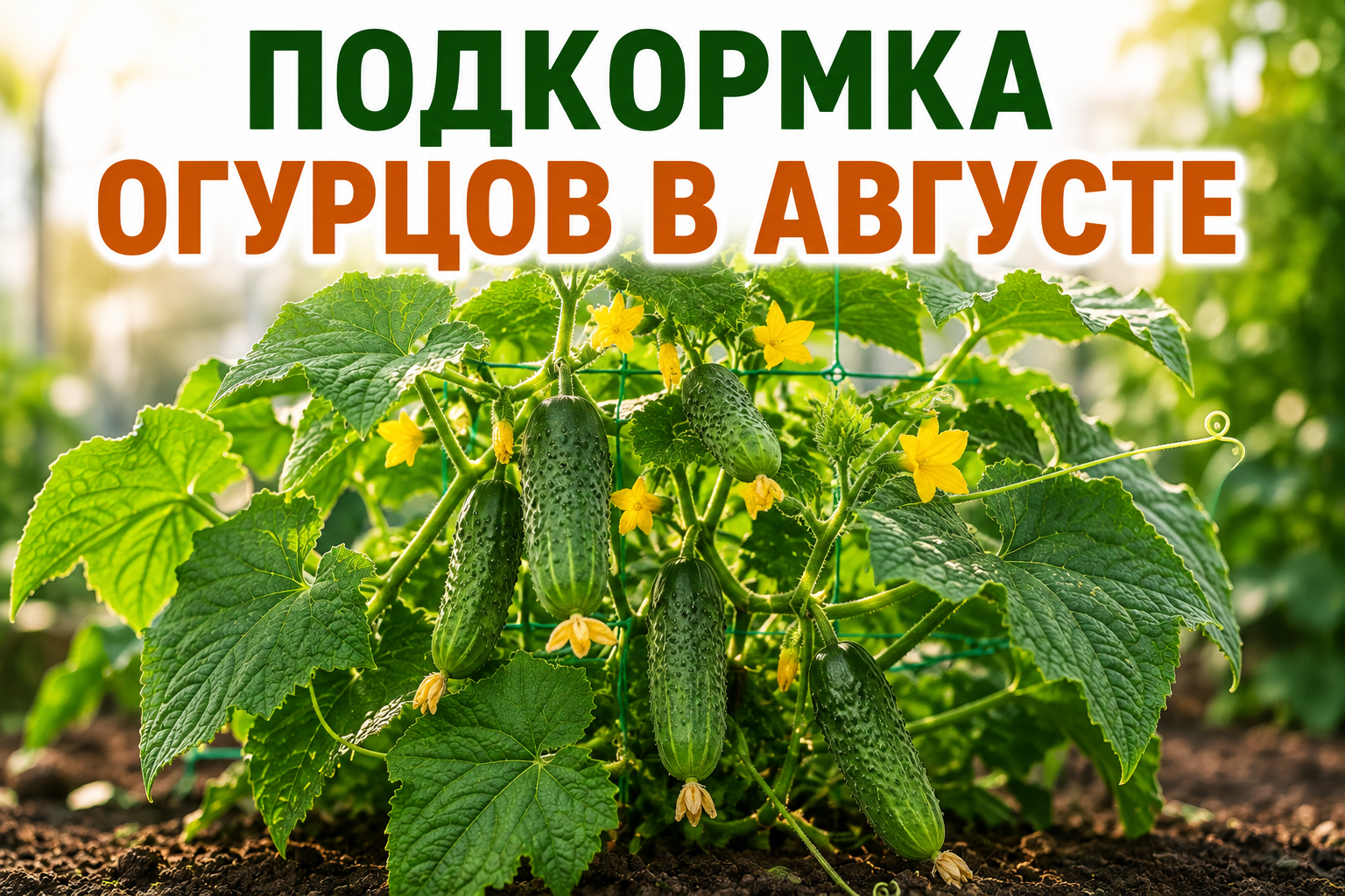 Статья | Подкормка огурцов в августе